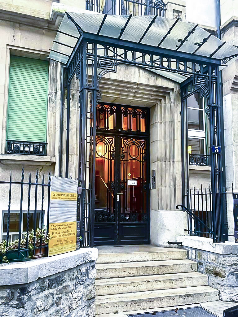 Façade de la Permanence Juridique de Genève, 3 rue Michel-Chauvet